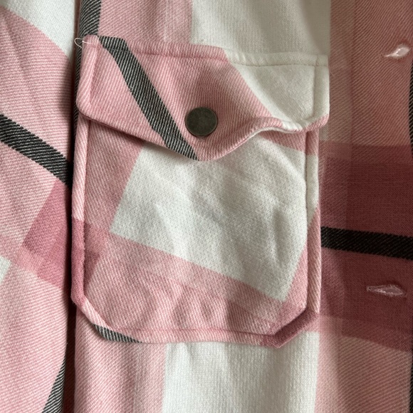 Boohoo Pink Plaid Shacket - 16/18 - Picture 4 of 9